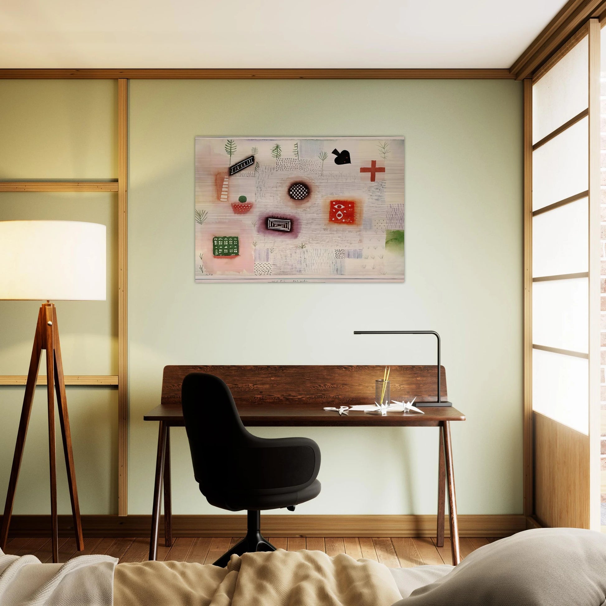 PLACE SIGNS 1926 - Paul Klee Brushed Aluminum Print - 70x100 cm / 28x40 inches | Paul Klee Aluminum Print | Paul Klee Prints