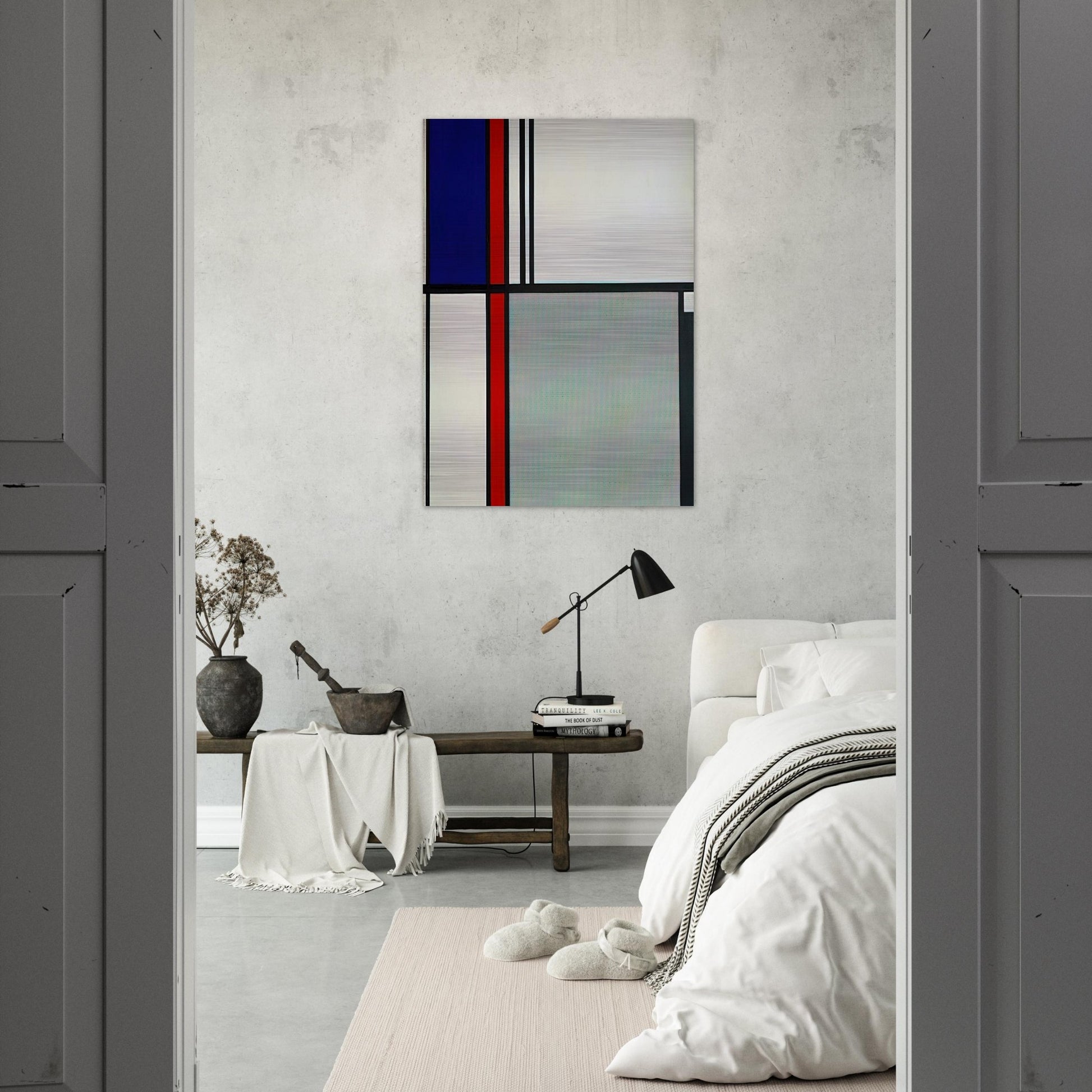 NONOBJECTIVE II 1964 - Roy Lichtenstein Brushed Aluminum Print - 70x100 cm / 28x40 inches | Roy Lichtenstein Aluminum Print | Roy Lichtenstein Prints