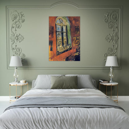 Window of Vincent's Studio at the Asylum - Vincent van Gogh Brushed Aluminum Print - 70x100 cm / 28x40 inches | Vincent van Gogh Aluminum Print | Vincent van Gogh Prints