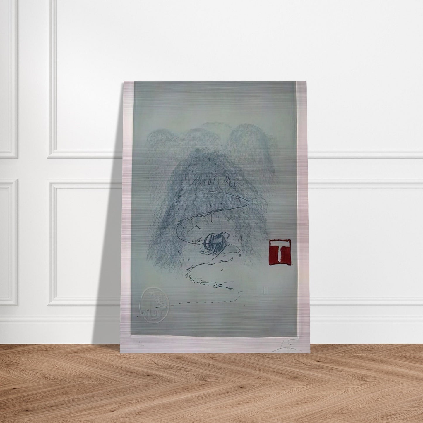 APARICIONS 3 1982 - Antoni Tapies Brushed Aluminum Print - 70x100 cm / 28x40 inches | Antoni Tapies Aluminum Print | Antoni Tapies Prints