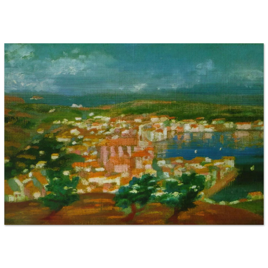 LANDSCAPE NEAR CADAQUES 1921 1 - Salvador Dali Brushed Aluminum Print - 70x100 cm / 28x40 inches | Salvador Dali Aluminum Print | Salvador Dali Prints