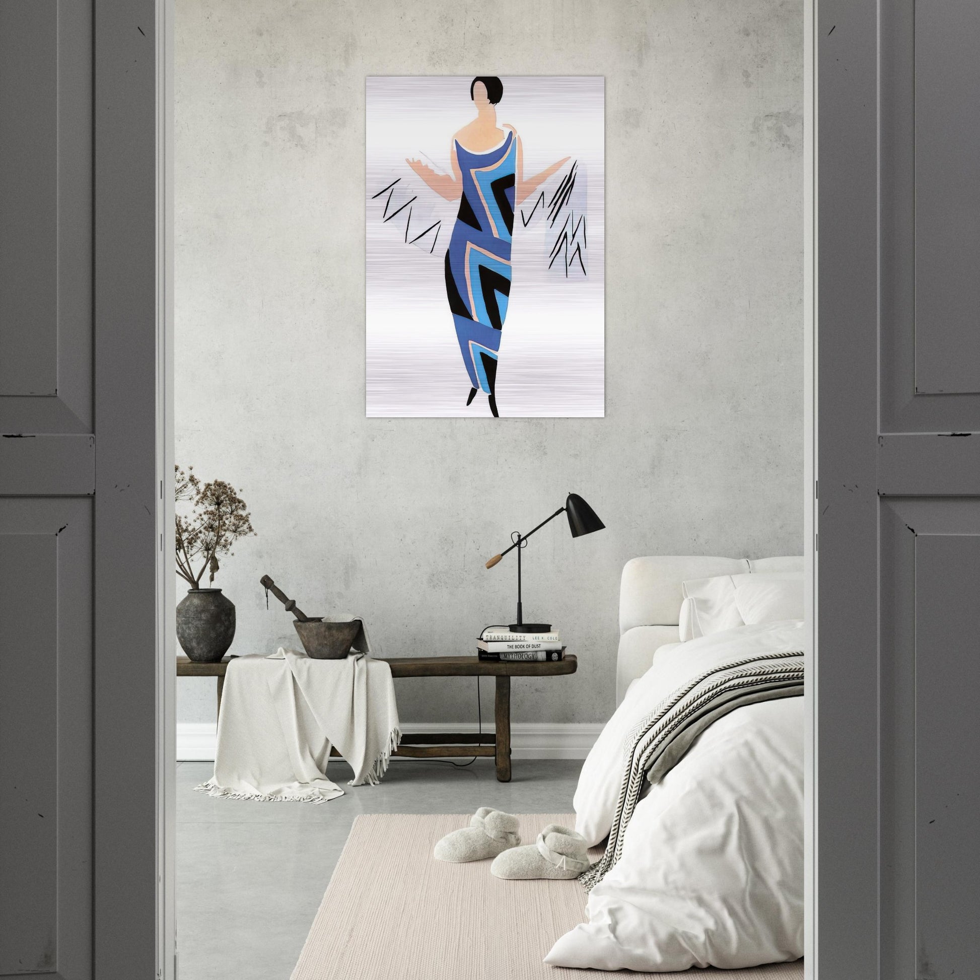 FASHION ILLUSTRATION 4 - Sonia Delaunay Brushed Aluminum Print - 70x100 cm / 28x40 inches | Sonia Delaunay Aluminum Print | Sonia Delaunay Prints