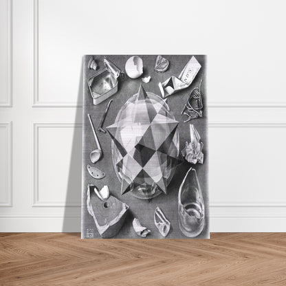 CONTRAST ORDER AND CHAOS - MC Escher Brushed Aluminum Print - 70x100 cm / 28x40 inches | MC Escher Aluminum Print | MC Escher Prints