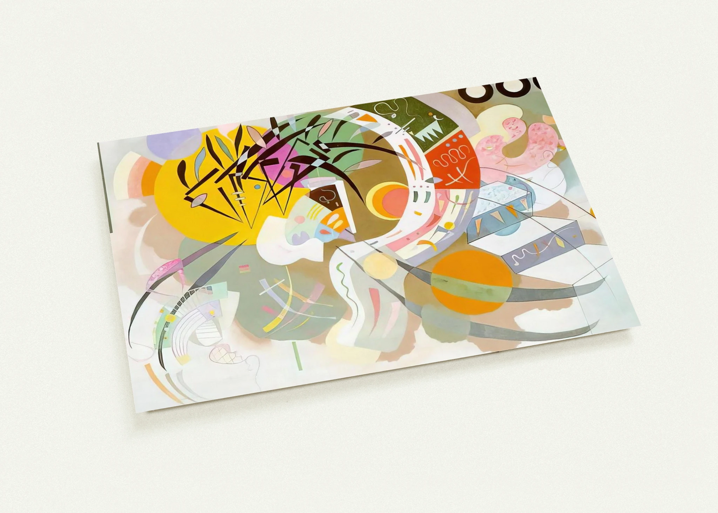 DOMINANT CURVE 1936 By Wassily Kandinsky Pack of 10 Post Cards | Wassily Kandinsky Post Cards | A6 (10.5 x 14.8 cm) - 4.1 x 5.8 inches