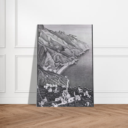 RAVELLO AND THE COAST OF AMALFI - MC Escher Brushed Aluminum Print - 70x100 cm / 28x40 inches | MC Escher Aluminum Print | MC Escher Prints