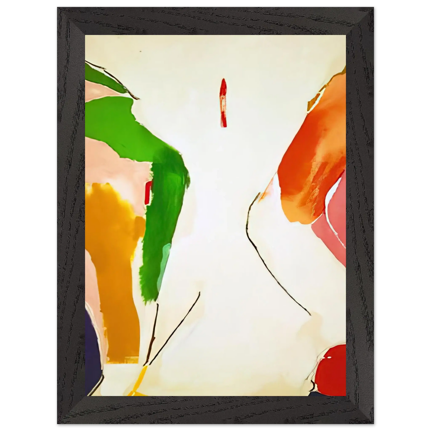 Helen Frankenthaler - Living Edge - 1973 Wall art - 15x20 cm / 6x8 Inches - Premium Wooden Framed Poster With Fine Art Paper - Black frame