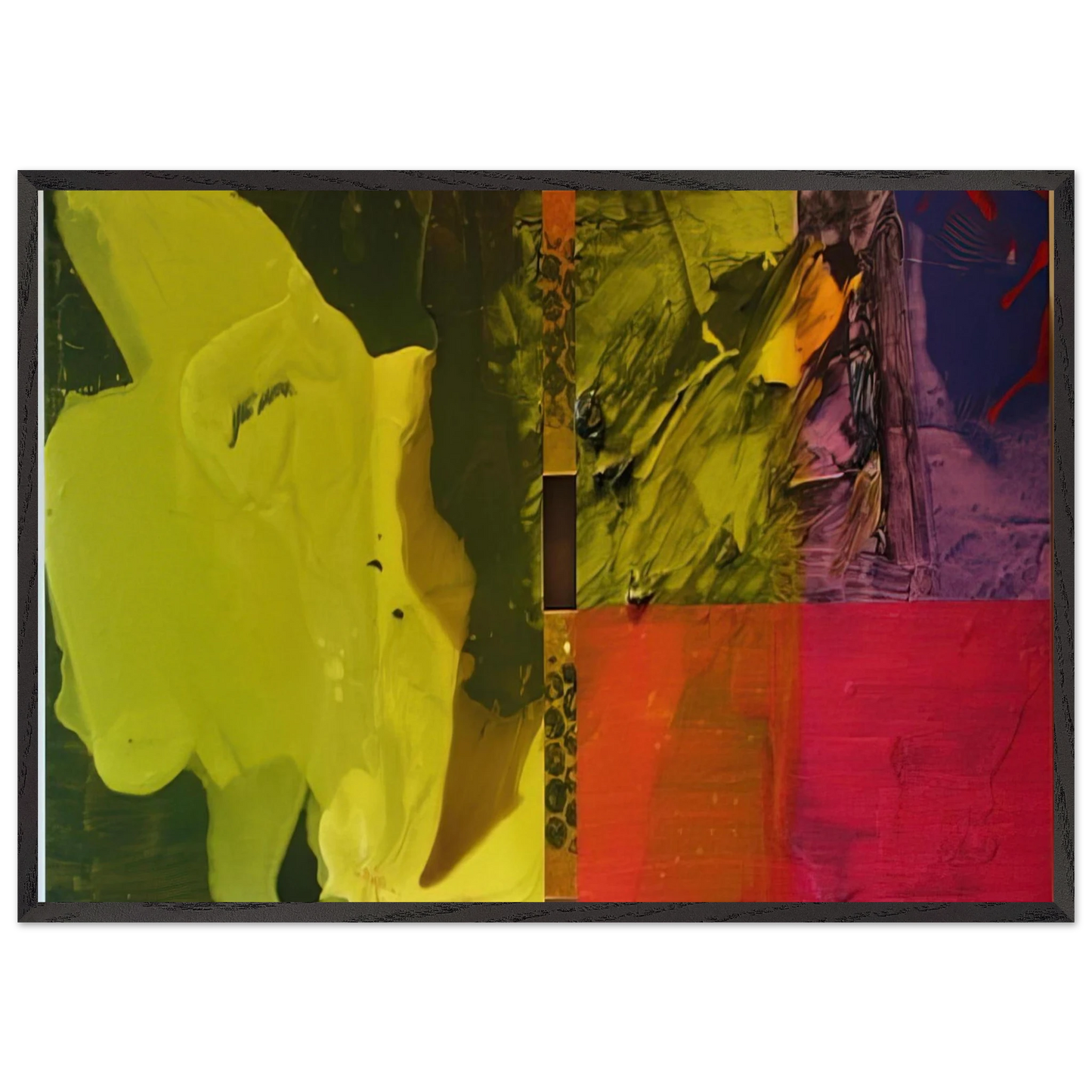 Sea Color - Sam Gilliam 70x100 cm / 28x40 inches Framed Art Print – Black Wooden Frame