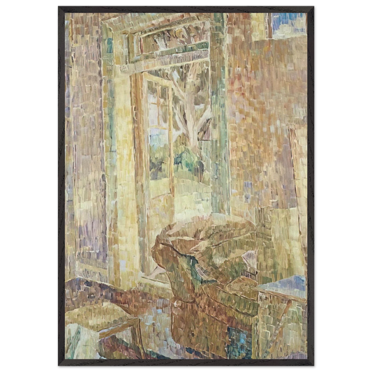 Door into the garden - 1947 - Grace Cossington Smith 70x100 cm / 28x40 inches Framed Art Print – Black Wooden Frame