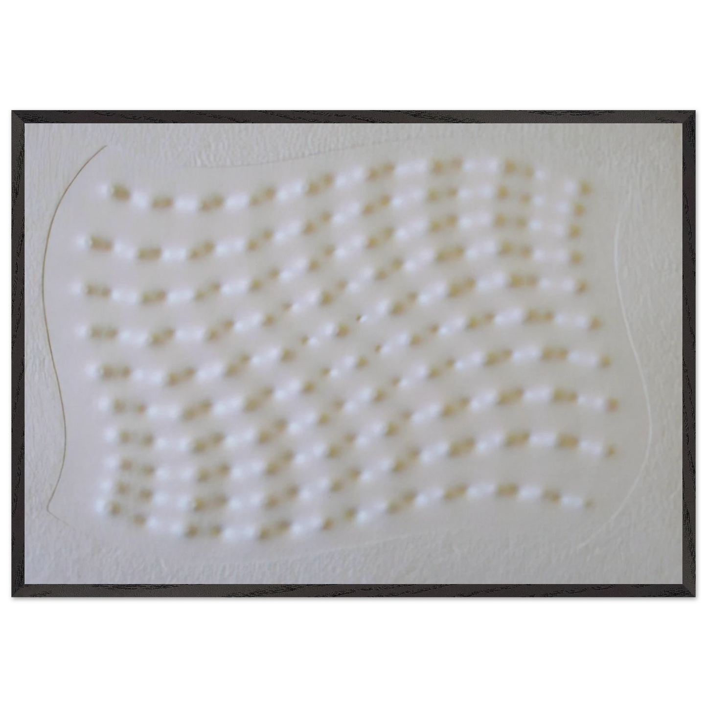 Superficie III - 1995 - Enrico Castellani 70x100 cm / 28x40 inches Framed Art Print – Black Wooden Frame
