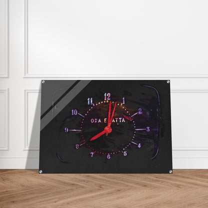 The Exact Time - 1973 - Mario Schifano Acrylic Print - 70x100 cm / 28x40″ inches | Mario Schifano Wall Art | Mario Schifano Prints