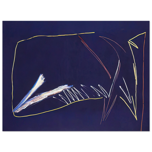 Ronnie Landfield - The Blue Whale - 1973  75x100 cm / 30x40inches Fine Art Poster