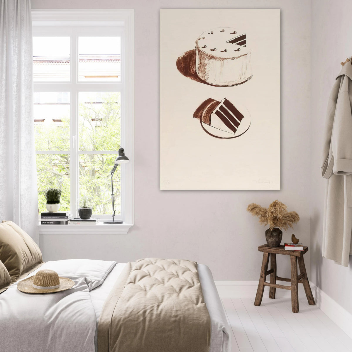 Chocolate Cake - 1971 - Wayne Thiebaud Art Prints - 100x150 cm / 40x60″ inches | Wayne Thiebaud Poster | Wayne Thiebaud Prints
