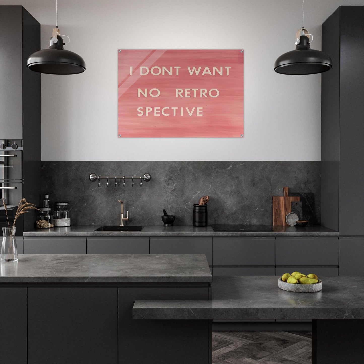 I DON T WANT NO RETRO SPECTIVE 1979 - Edward Ruscha Acrylic Print - 70x100 cm / 28x40″ inches