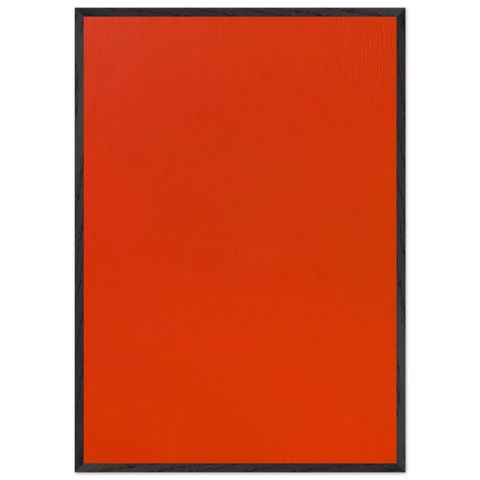Vermilion - Marcia Hafif 70x100 cm / 28x40 inches Framed Art Print – Black Wooden Frame