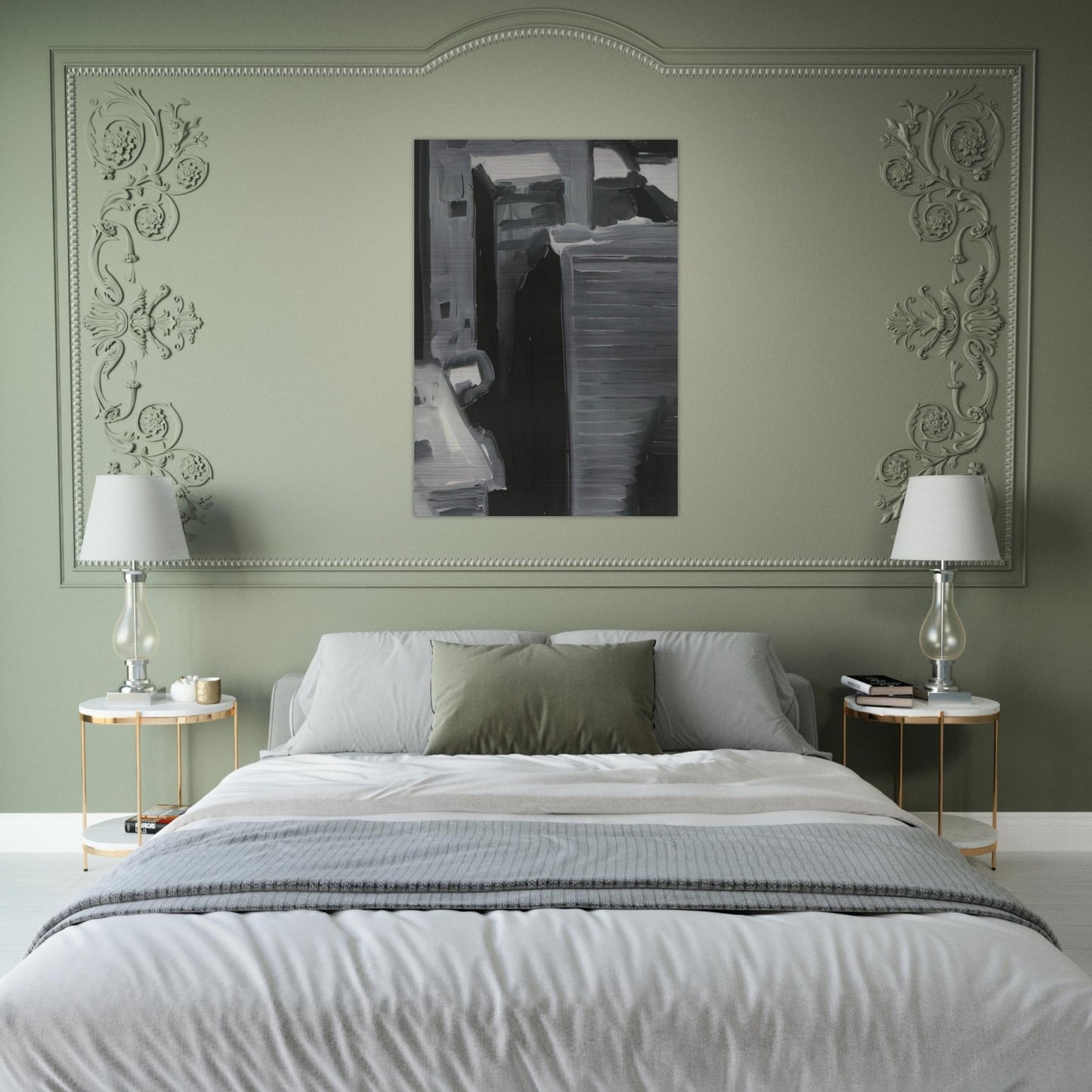TOWNSCAPE 1968 - Gerhard Richter Brushed Aluminum Print - 70x100 cm / 28x40 inches | Gerhard Richter Aluminum Print | Gerhard Richter Prints