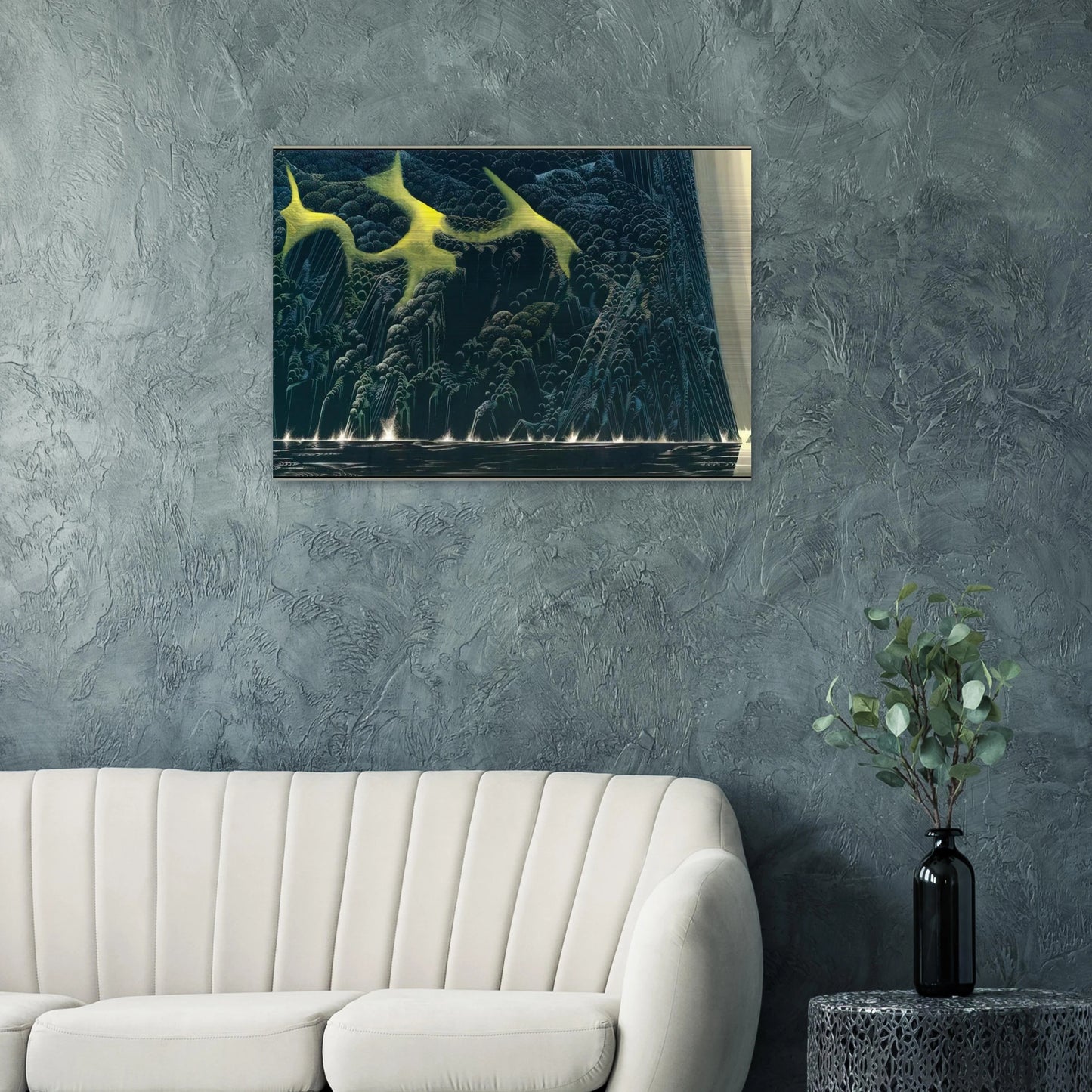 Out of the Sea - Eyvind Earle Brushed Aluminum Print - 70x100 cm / 28x40 inches | Eyvind Earle Aluminum Print | Eyvind Earle Prints