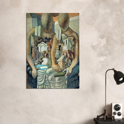 THE ARCHAEOLOGISTS 1927 - Giorgio de Chirico Brushed Aluminum Print - 70x100 cm / 28x40 inches | Giorgio de Chirico Aluminum Print | Giorgio de Chirico Prints