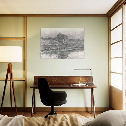 Landscape with the Oise - Vincent van Gogh Brushed Aluminum Print - 70x100 cm / 28x40 inches | Vincent van Gogh Aluminum Print | Vincent van Gogh Prints
