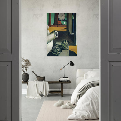 THE CONQUEST OF THE PHILOSOPHER 1914 - Giorgio de Chirico Brushed Aluminum Print - 70x100 cm / 28x40 inches | Giorgio de Chirico Aluminum Print | Giorgio de Chirico Prints