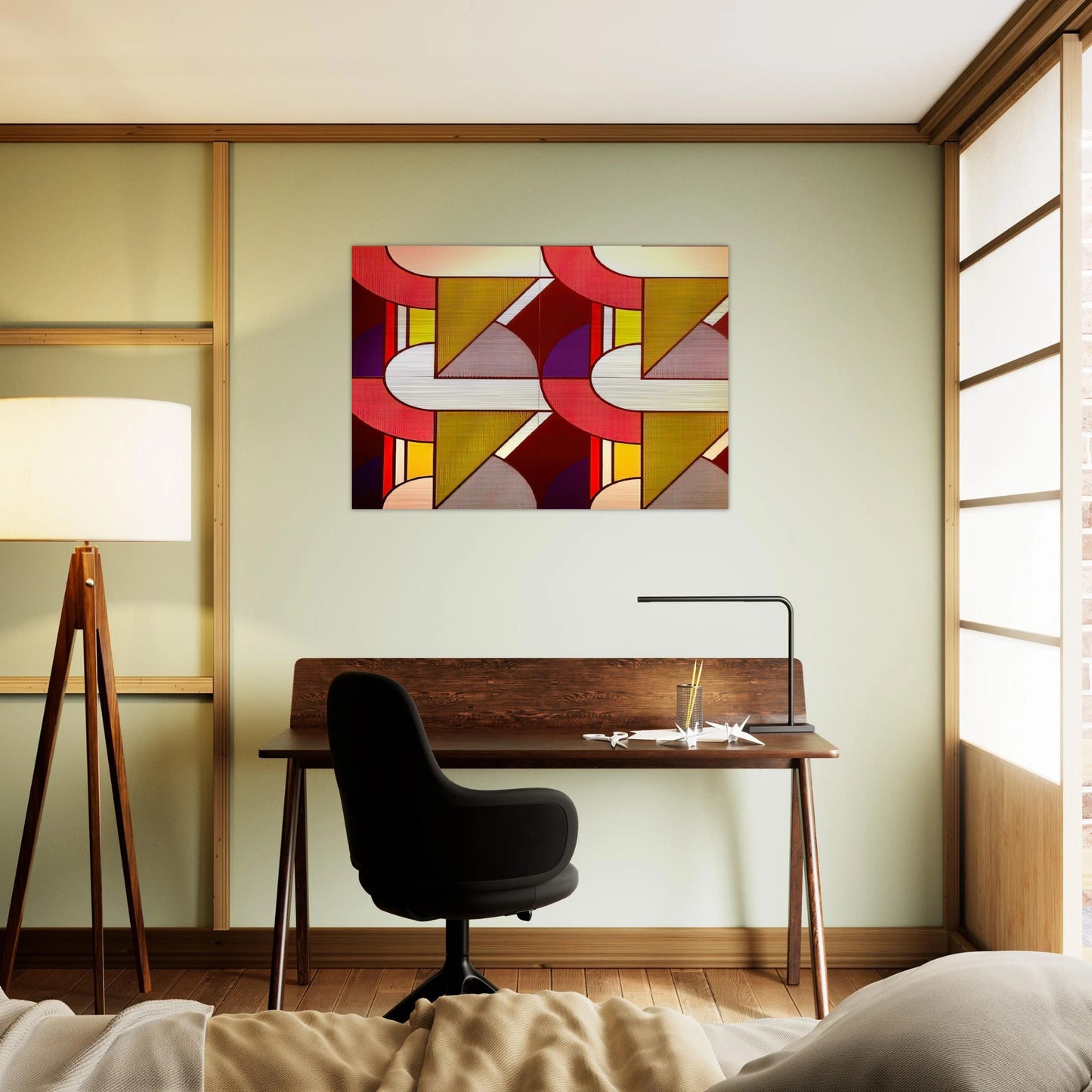 MODULAR PAINTING WITH FOUR PANELS 2 1969 - Roy Lichtenstein Brushed Aluminum Print - 70x100 cm / 28x40 inches | Roy Lichtenstein Aluminum Print | Roy Lichtenstein Prints