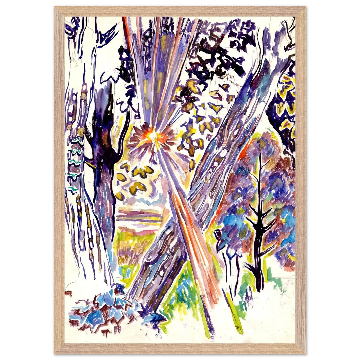 Walter Inglis Anderson - Walter Anderson Wall art - A1 (59.4 x 84.1  cm) - Premium Wooden Framed Poster With Fine Art Paper-canvas - Black frame