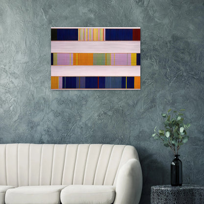 Triple Jump - 1962 - Gene Davis Brushed Aluminum Print - 70x100 cm / 28x40 inches | Gene Davis Aluminum Print | Gene Davis Prints