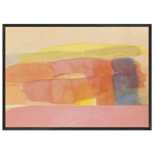 First Path - 1978 - Ronnie Landfield 70x100 cm / 28x40 inches Framed Art Print – Black Wooden Frame