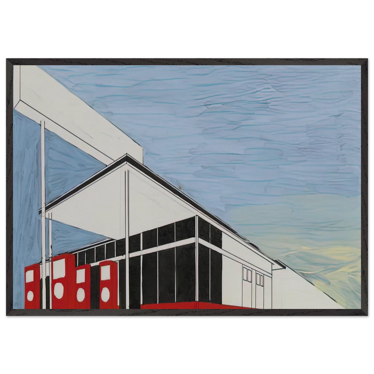 STANDARD STUDY 3 1963 - Edward Ruscha 70x100 cm / 28x40 inches Framed Art Print – Black Wooden Frame