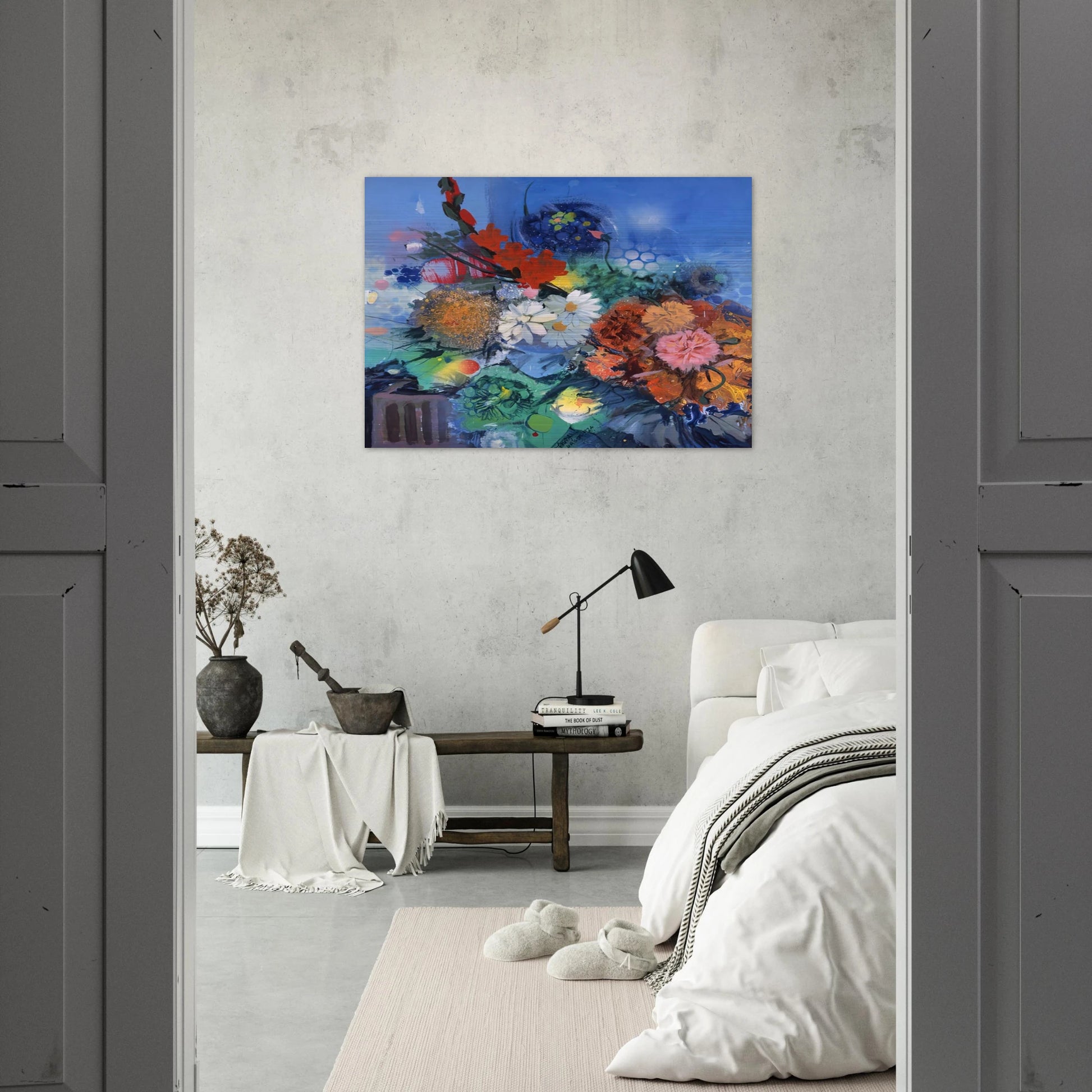Flowers No. 2 - 1974 - Gebre Kristos Desta Brushed Aluminum Print - 70x100 cm / 28x40 inches | Gebre Kristos Desta Aluminum Print | Gebre Kristos Desta Prints