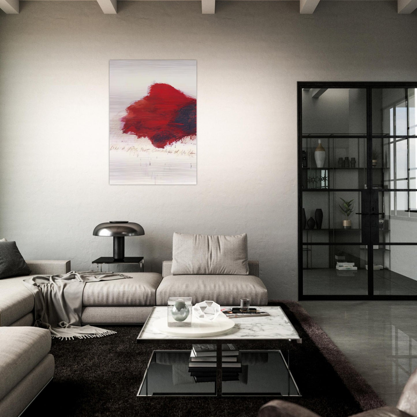 Fifty Days at Iliam. The Fire that Consumes All before It - Cy Twombly Brushed Aluminum Print - 70x100 cm / 28x40 inches | Cy Twombly Aluminum Print | Cy Twombly Prints