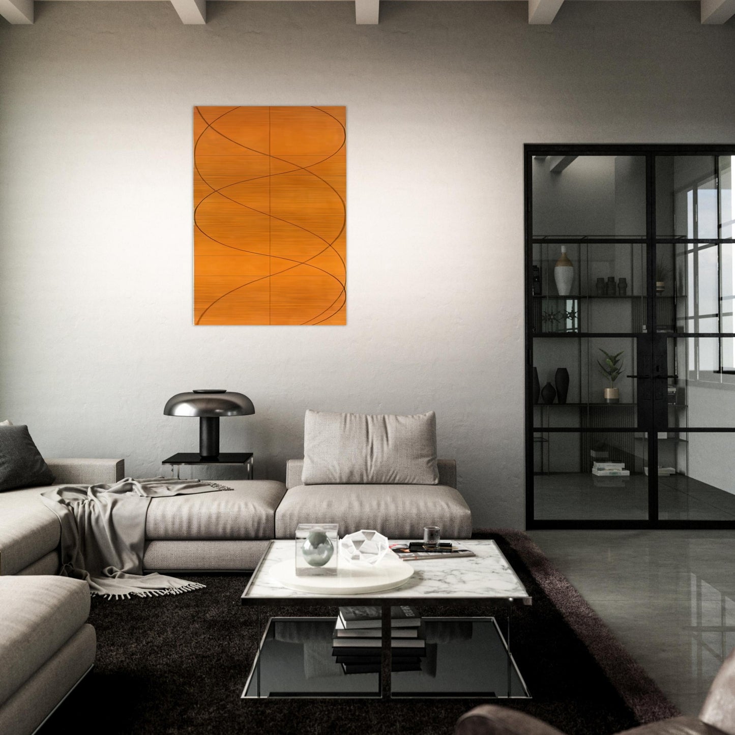 COLUMN PAINTING 16 2004 - Robert Mangold Brushed Aluminum Print - 70x100 cm / 28x40 inches | Robert Mangold Aluminum Print | Robert Mangold Prints
