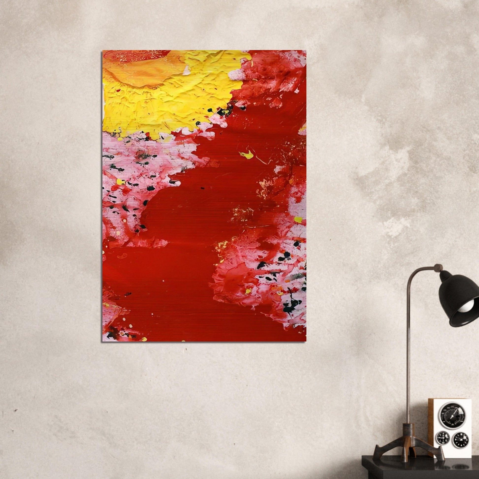 Hommage a Vincent van Gogh - Sam Francis Brushed Aluminum Print - 70x100 cm / 28x40 inches | Sam Francis Aluminum Print | Sam Francis Prints