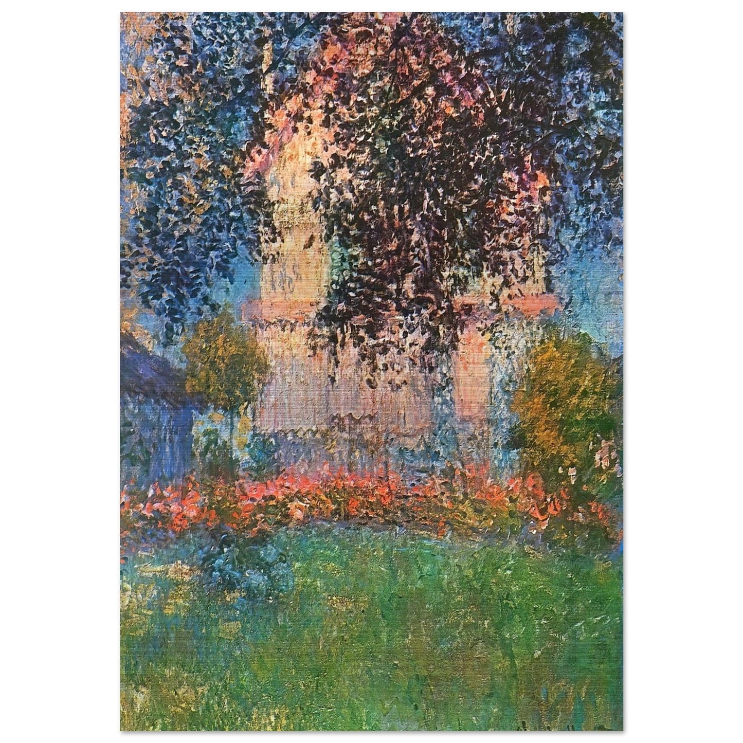 The Artist's House in Argenteuil - claude monet Brushed Aluminum Print - 70x100 cm / 28x40 inches | claude monet Aluminum Print | claude monet Prints