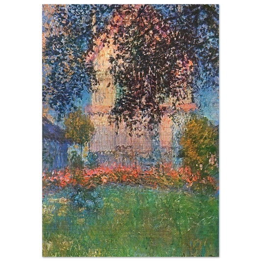 The Artist's House in Argenteuil - claude monet Brushed Aluminum Print - 70x100 cm / 28x40 inches | claude monet Aluminum Print | claude monet Prints