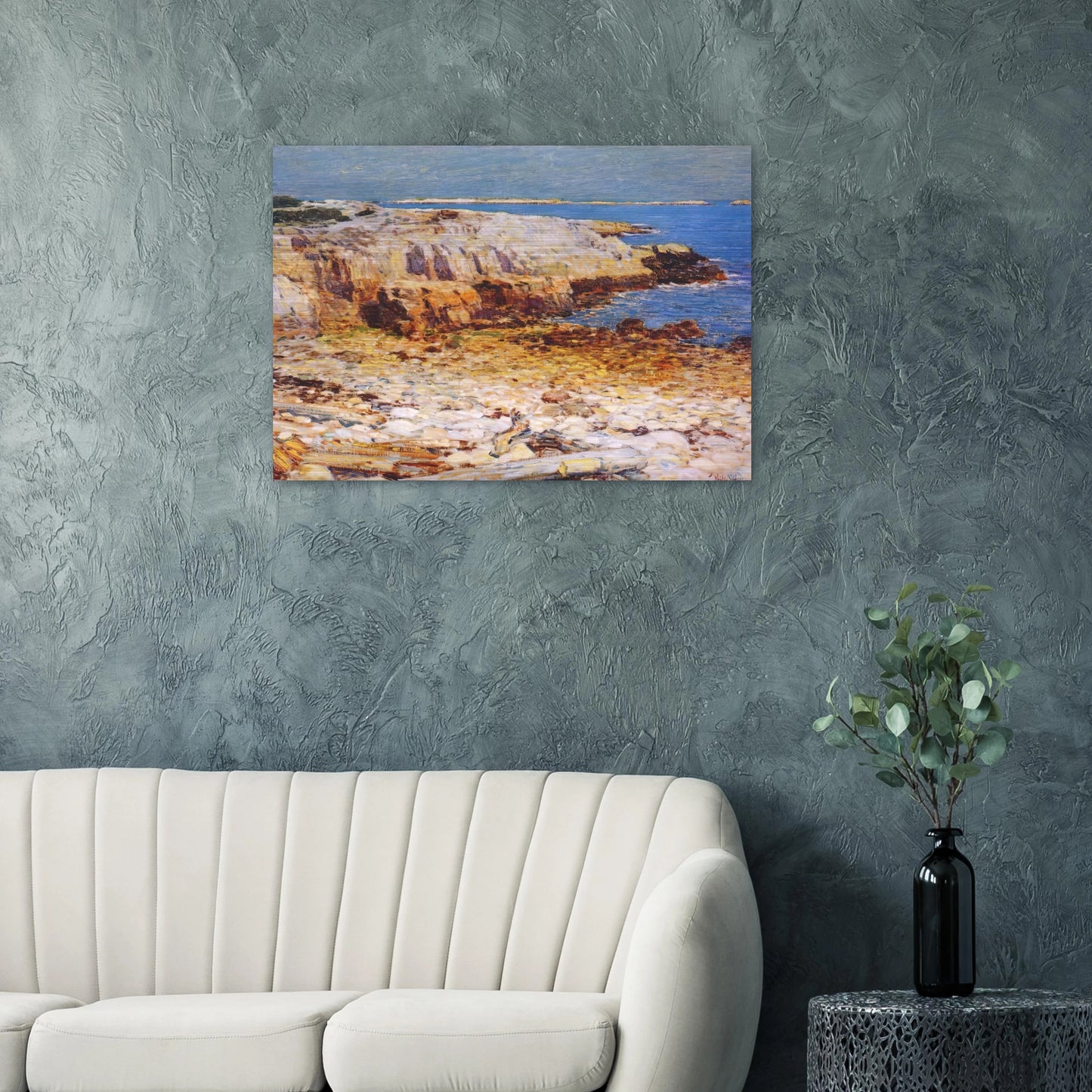 Northeast Headlands, New England Coast - Childe Hassam Brushed Aluminum Print - 70x100 cm / 28x40 inches | Childe Hassam Aluminum Print | Childe Hassam Prints