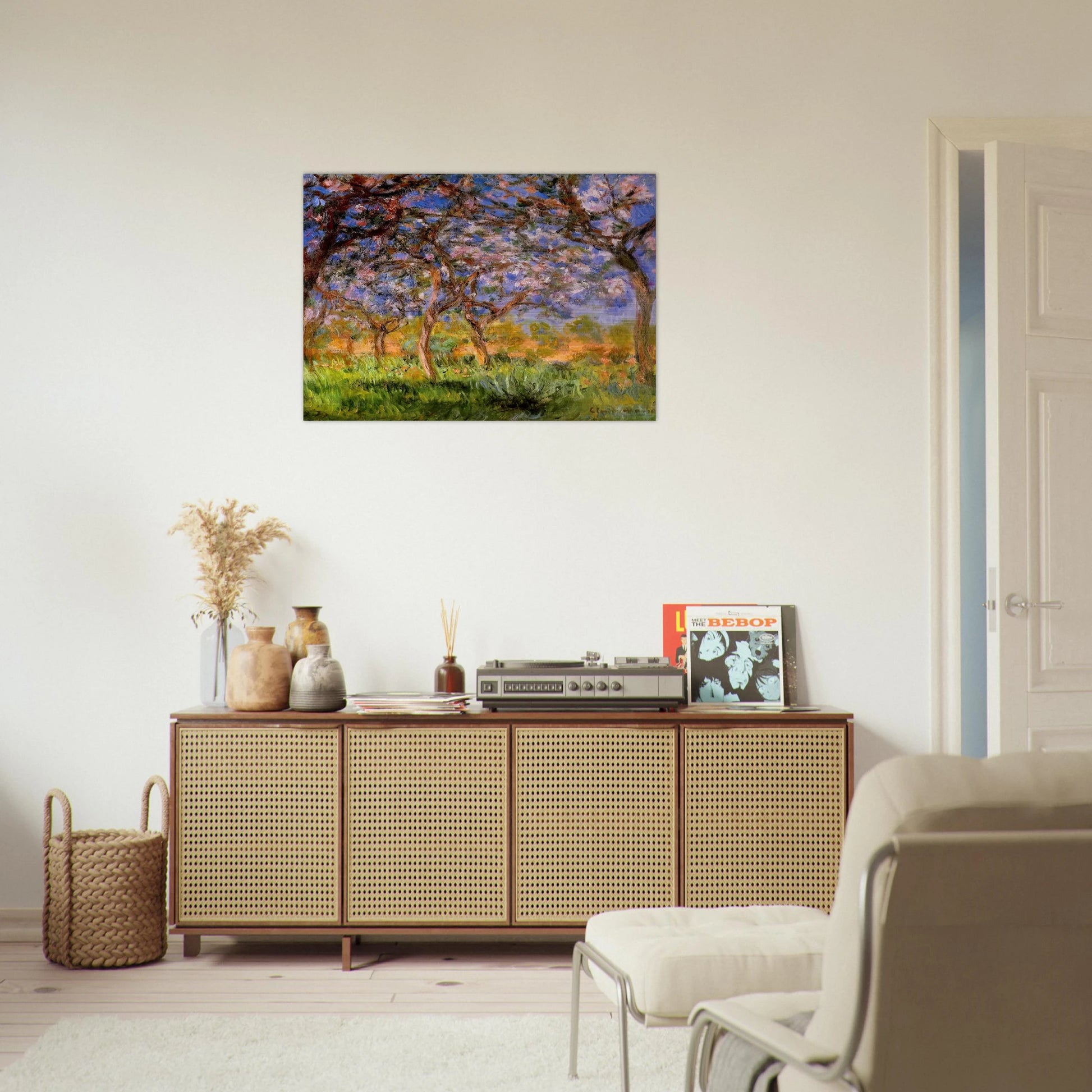 Giverny in Springtime - claude monet Brushed Aluminum Print - 70x100 cm / 28x40 inches | claude monet Aluminum Print | claude monet Prints