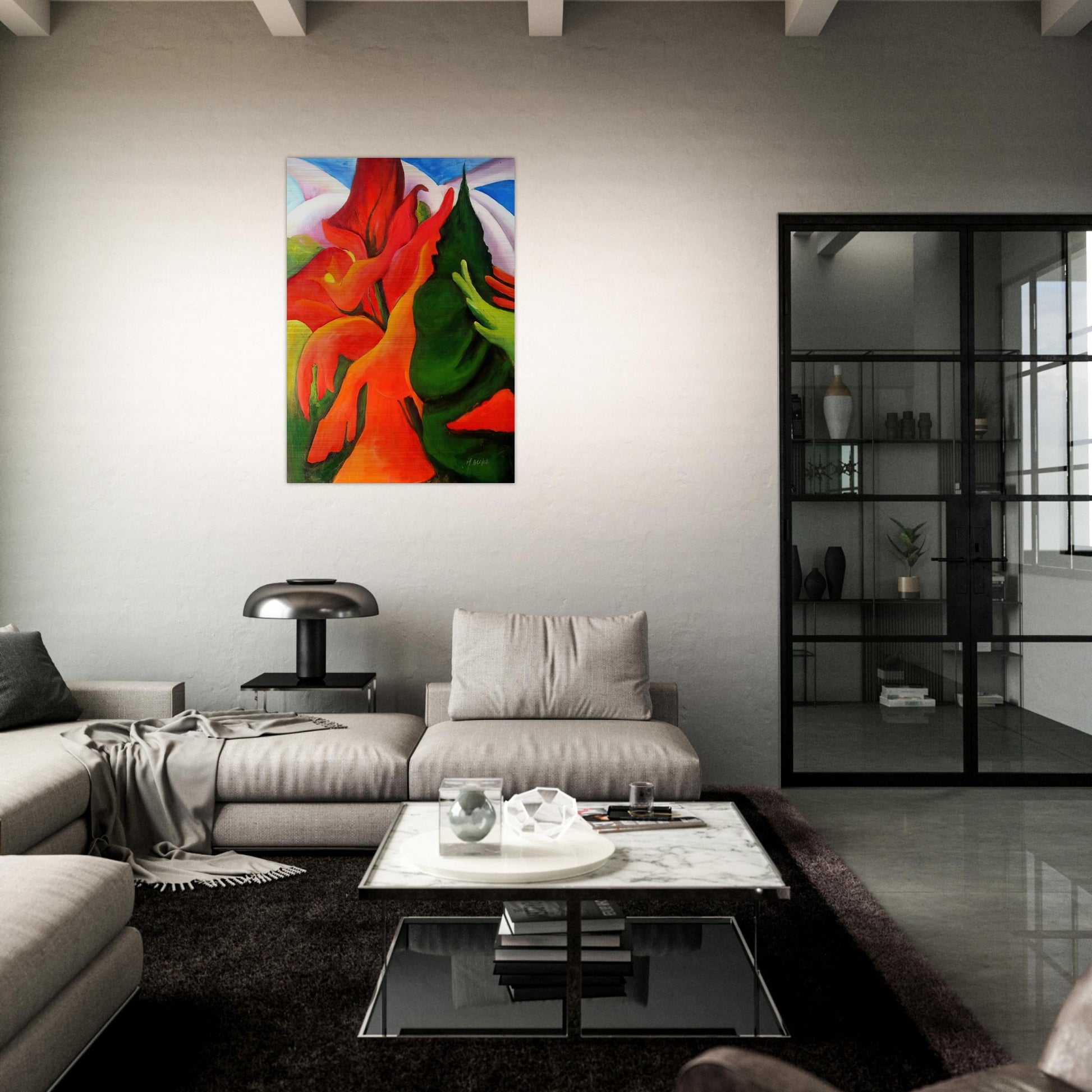 Melting Volcano - Georgia O'Keeffe Brushed Aluminum Print - 70x100 cm / 28x40 inches | Georgia O'Keeffe Aluminum Print | Georgia O'Keeffe Prints