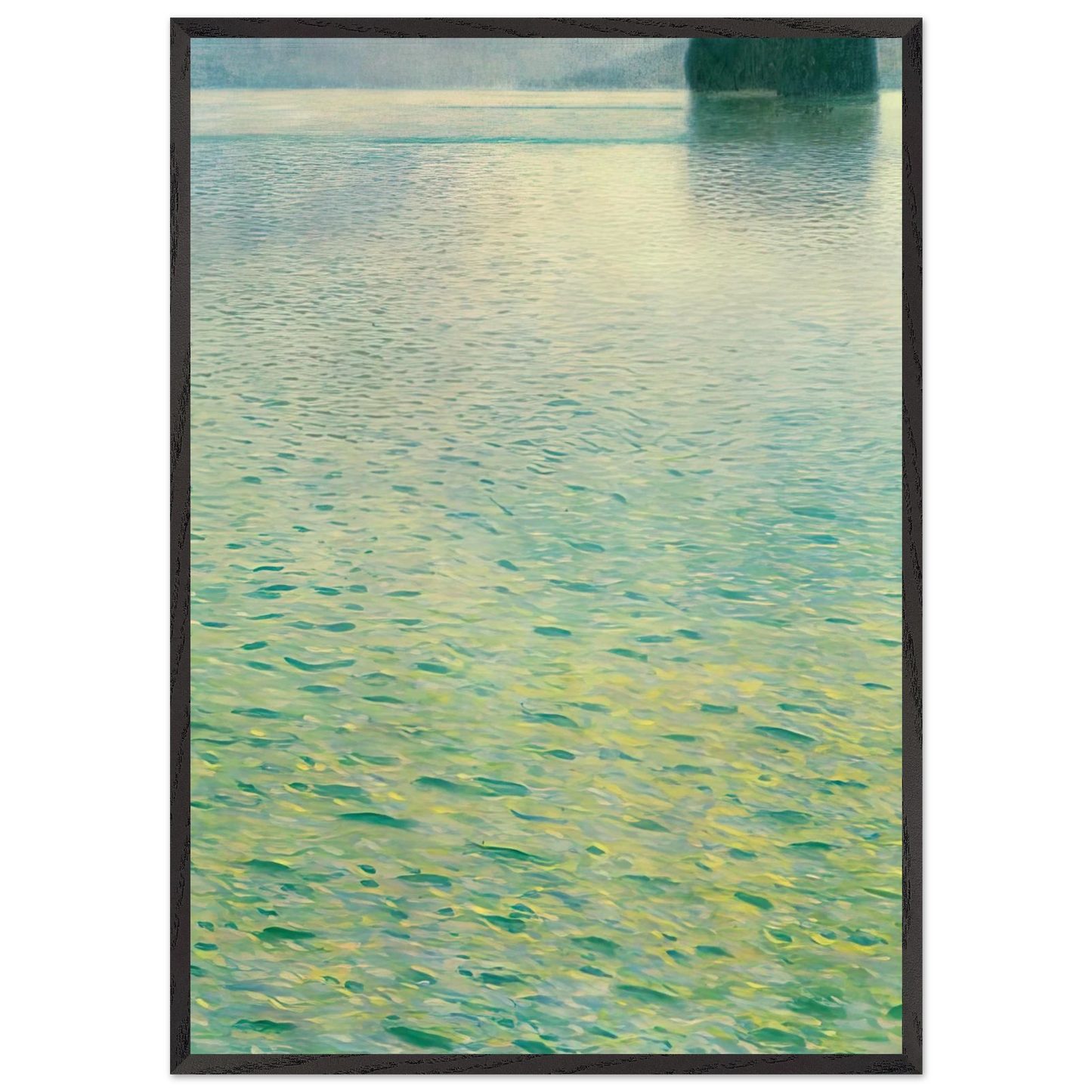 ISLAND IN THE ATTERSEE - Gustav Klimt 70x100 cm / 28x40 inches Framed Art Print – Black Wooden Frame
