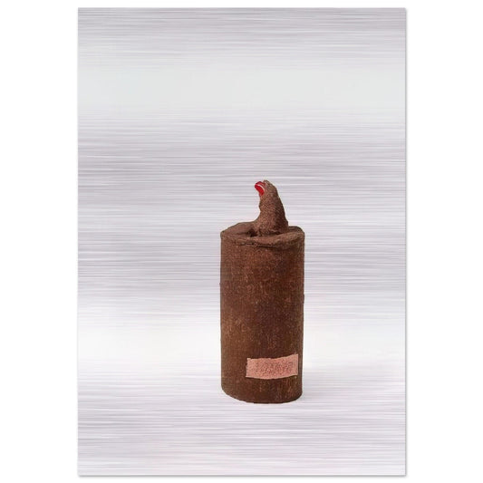 Tall Garden Gnome - 1969 - Dieter Roth Brushed Aluminum Print - 70x100 cm / 28x40 inches | Dieter Roth Aluminum Print | Dieter Roth Prints