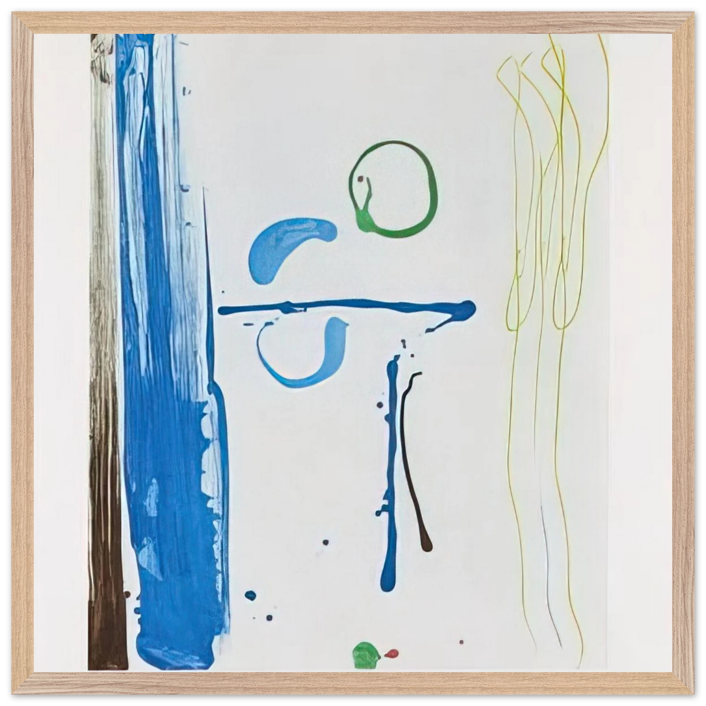 Helen Frankenthaler - Sunshine After Rain - 1987 Wall art - 27x35 cm / 11x14 inches - Premium Wooden Framed Poster With Fine Art Paper-canvas - White frame