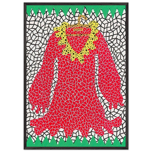DRESS 1982 - Yayoi Kusama 70x100 cm / 28x40 inches Framed Art Print – Black Wooden Frame