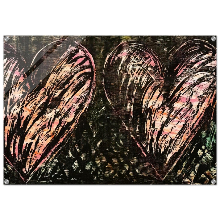 TWO HEARTS IN A FOREST 1981 - Jim Dine Acrylic Print - 70x100 cm / 28x40″ inches
