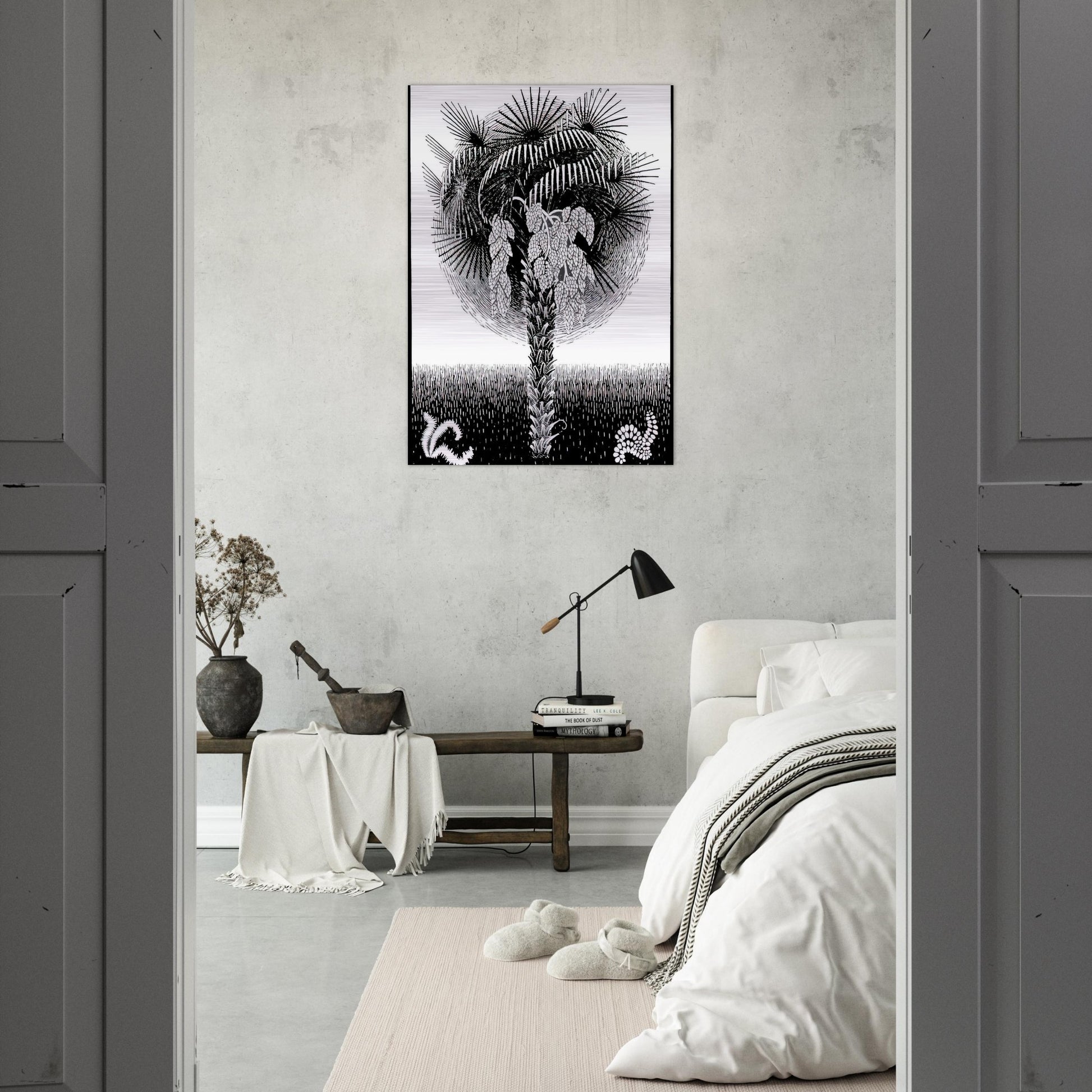 PALM TREE - MC Escher Brushed Aluminum Print - 70x100 cm / 28x40 inches | MC Escher Aluminum Print | MC Escher Prints