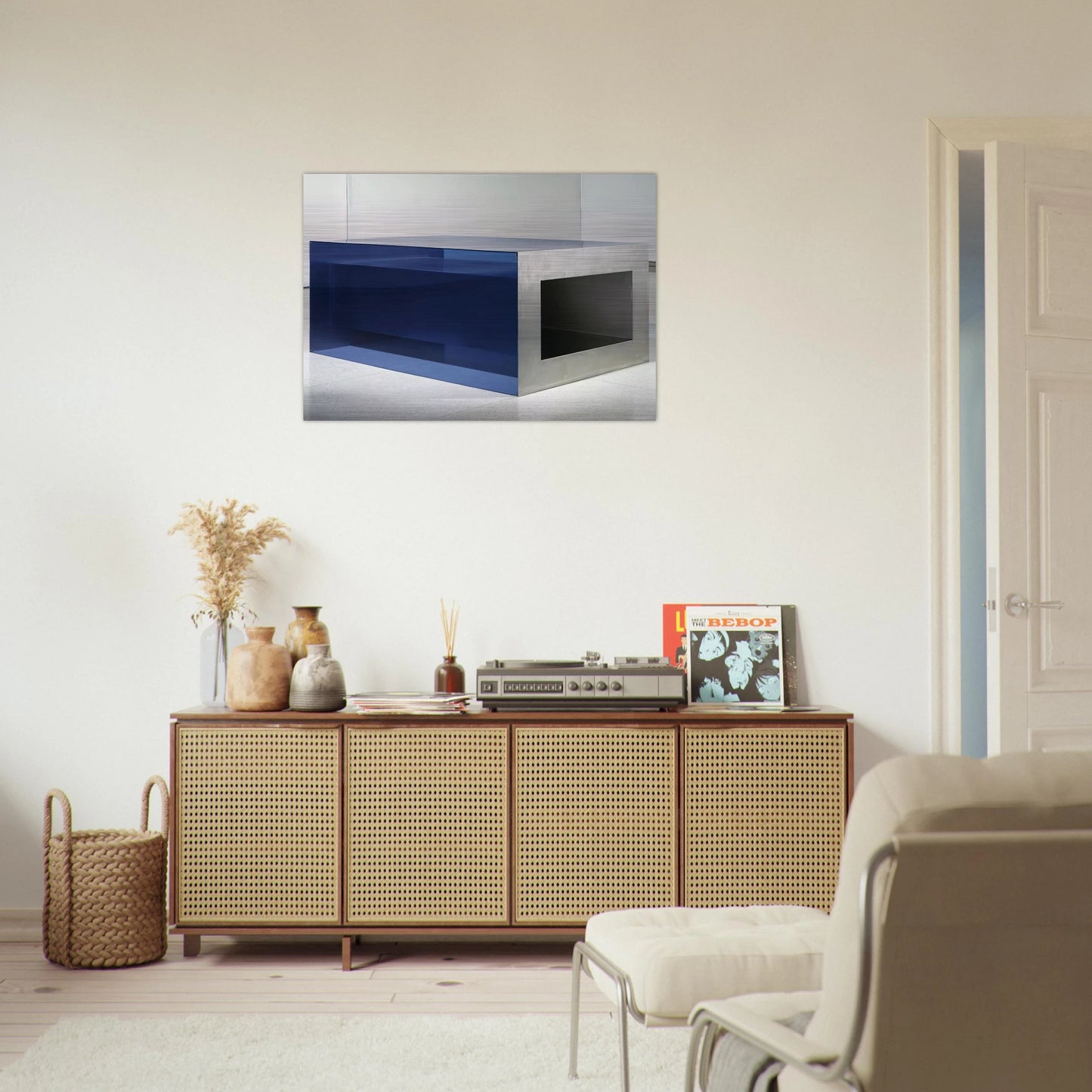 Untitled - 1968 - Donald Judd Brushed Aluminum Print - 70x100 cm / 28x40 inches | Donald Judd Aluminum Print | Donald Judd Prints