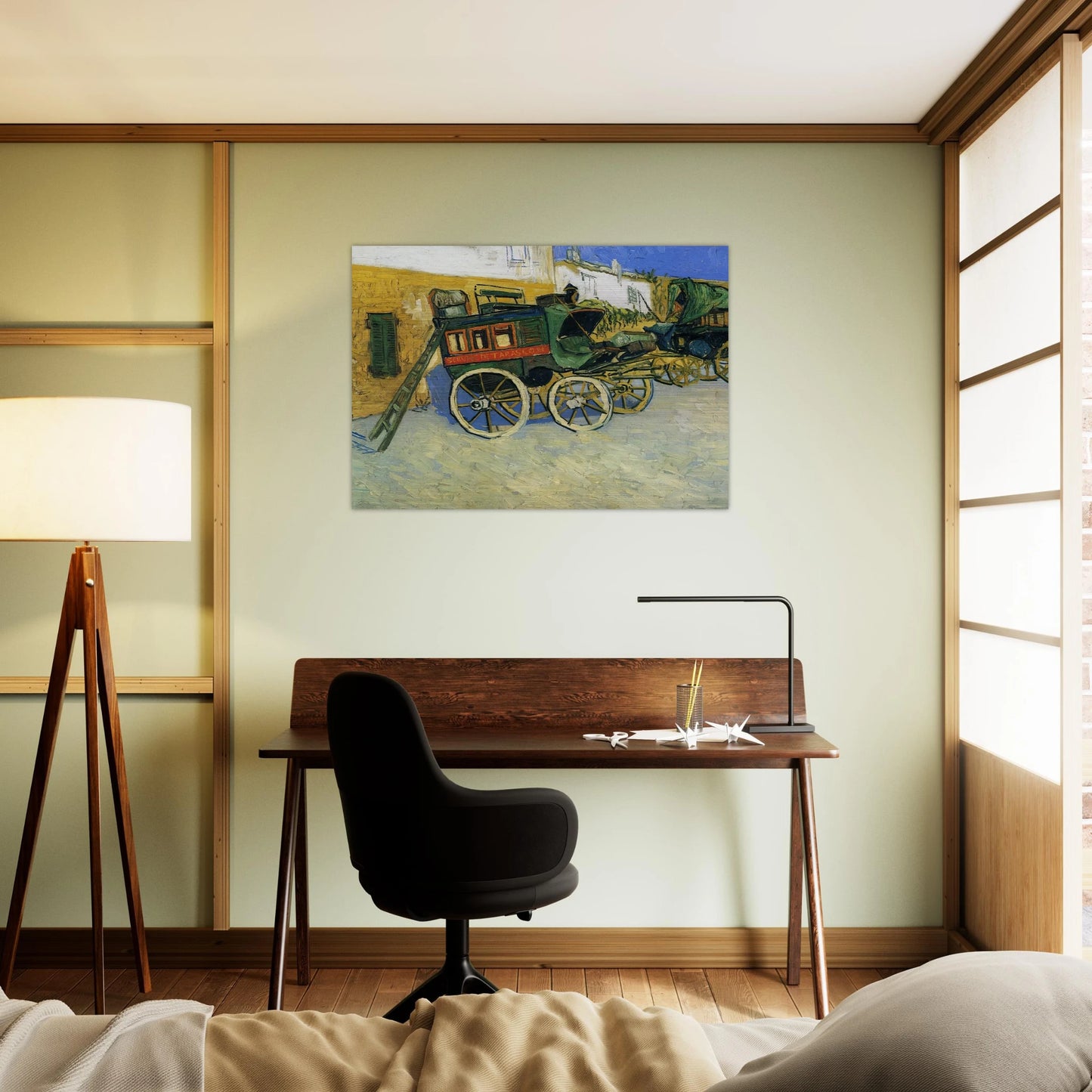 The Tarascon Diligence - Vincent van Gogh Brushed Aluminum Print - 70x100 cm / 28x40 inches | Vincent van Gogh Aluminum Print | Vincent van Gogh Prints