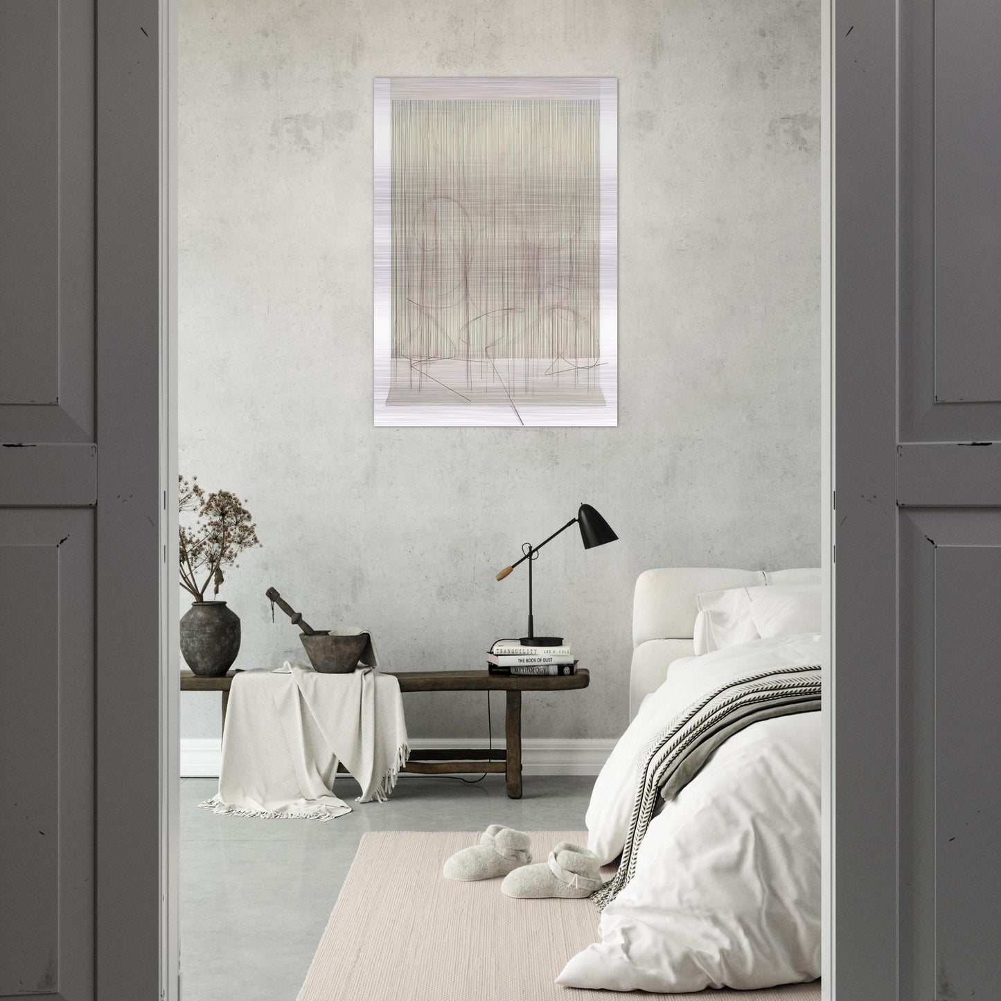 ESCRITURA ROSA PANTA - Jesus Rafael Soto Brushed Aluminum Print - 70x100 cm / 28x40 inches | Jesus Rafael Soto Aluminum Print | Jesus Rafael Soto Prints