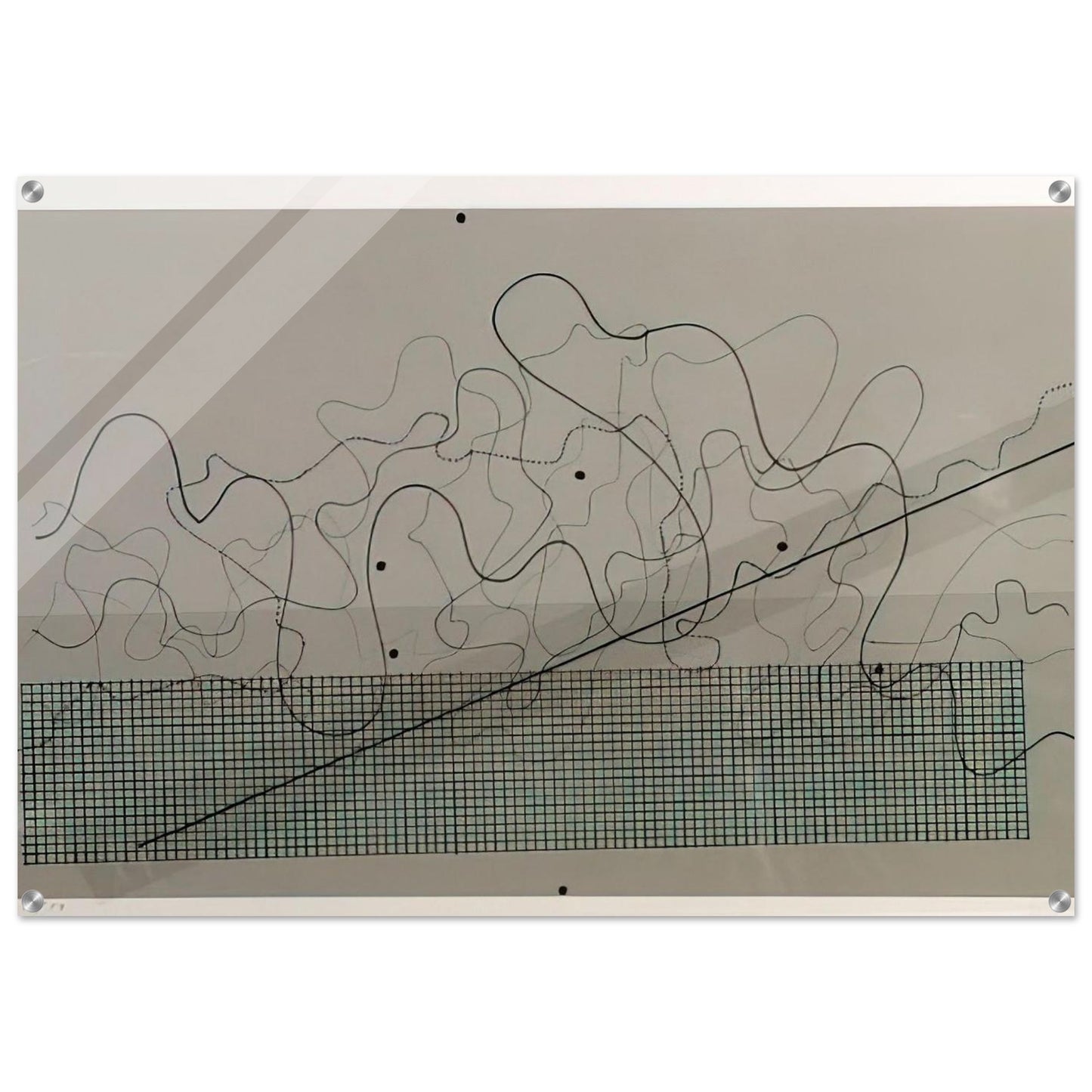 Fontana Mix Dark Grey - 1981 - John Cage Acrylic Print - 70x100 cm / 28x40″ inches