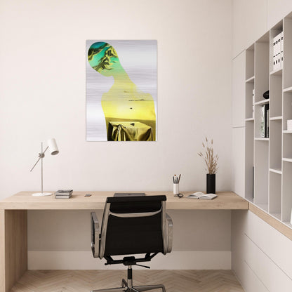 COUPLE WITH CLOUDS IN THEIR HEADS WOMAN - Salvador Dali Brushed Aluminum Print - 70x100 cm / 28x40 inches | Salvador Dali Aluminum Print | Salvador Dali Prints