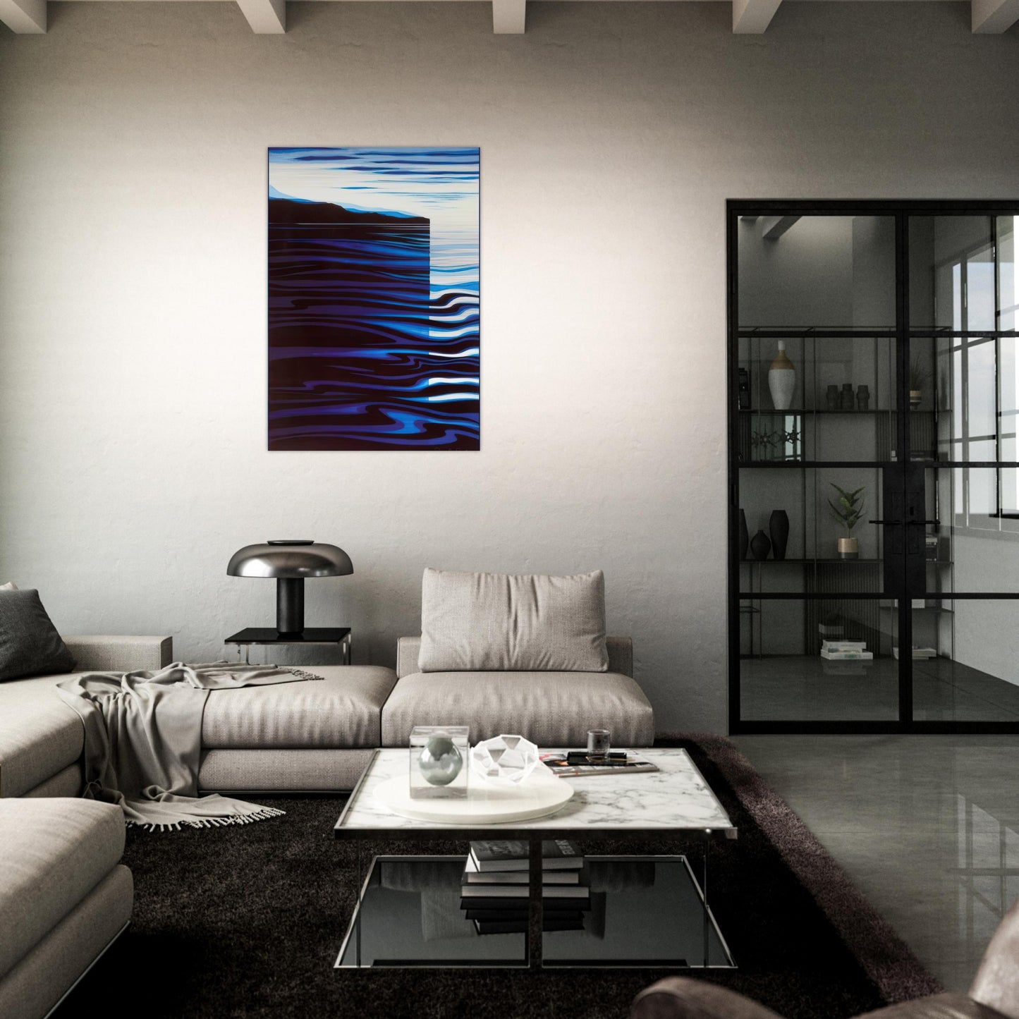 Reflections - Eyvind Earle Brushed Aluminum Print - 70x100 cm / 28x40 inches | Eyvind Earle Aluminum Print | Eyvind Earle Prints