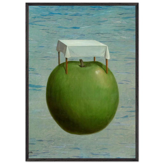 FINE REALITIES 1964 - Rene Magritte 70x100 cm / 28x40 inches Framed Art Print – Black Wooden Frame
